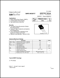 IRFPC50A Datasheet