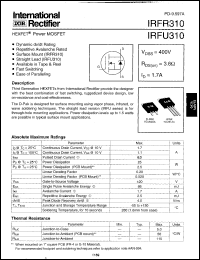 IRFR310 Datasheet