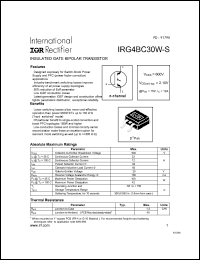 IRG4BC30W-S Datasheet