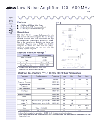 AM-191PIN Datasheet