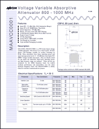 MAAVCC0001-TB Datasheet