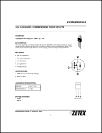 ZXM64N035L3 Datasheet