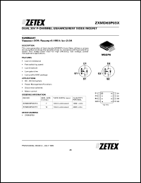 ZXMD63P03XTC Datasheet