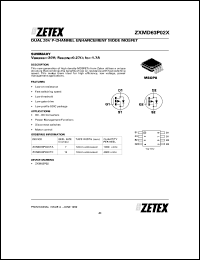 ZXMD63P02XTC Datasheet