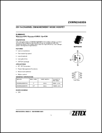 ZXMN2A03E6TC Datasheet