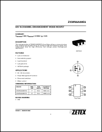 ZXMN6A08E6TC Datasheet