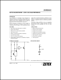 ZXRE4041FR Datasheet