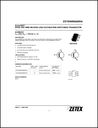 ZXTD09N50DE6TC Datasheet