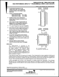 TIBPAL22VP10-20CFN Datasheet