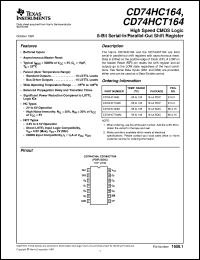 CD54HC164F3A Datasheet