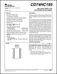 CD54HC195F3A Datasheet