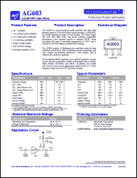 AG603-89 Datasheet