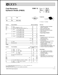 DSEI12-06A Datasheet
