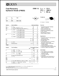 DSEI12-10A Datasheet