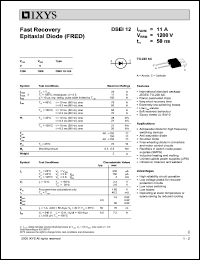 DSEI12-12A Datasheet