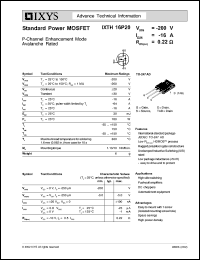 IXTH16P20 Datasheet