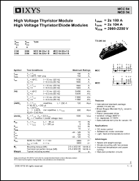 MCC94-20IO1B Datasheet