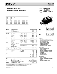 MCC255-16IO1 Datasheet