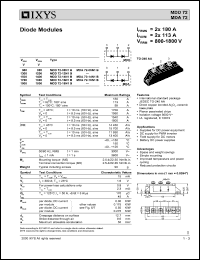 MDD72-08N1B Datasheet