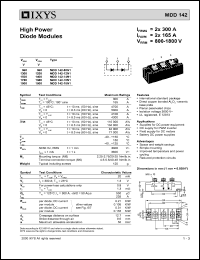 MDD142-08N1 Datasheet
