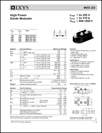 MDD220-12N1 Datasheet