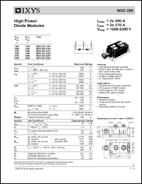 MDD255-16N1 Datasheet