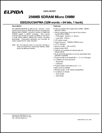 EBS25UC8APMA-80 Datasheet