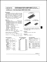CXK58257ASP-12L Datasheet
