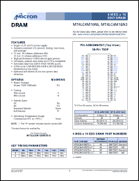 MT4LC4M16N3-5 Datasheet