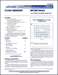 MT28F160A3FD-11T Datasheet