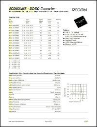 REC15-6615SRWBZ Datasheet