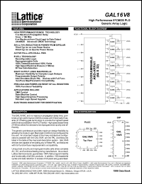 GAL16V8B-25LP Datasheet