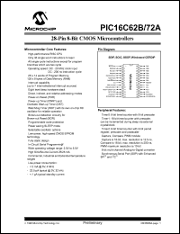 PIC16C62B-20I-SP Datasheet