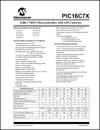 PIC16C72A-04-SP Datasheet