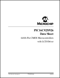 PIC16C925-CL Datasheet
