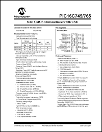PIC16C745-JW Datasheet