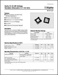 AV141-321 Datasheet