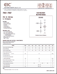 FR501 Datasheet