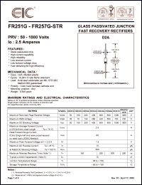 FR257G-STR Datasheet