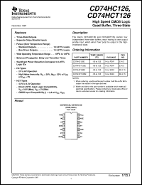 CD54HC126F3A Datasheet