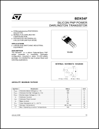 BDX54F Datasheet