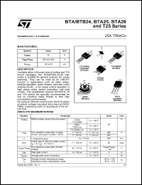 BTA24-600BW Datasheet