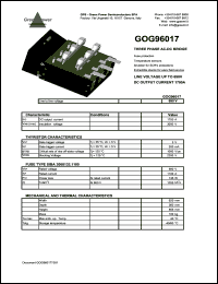 GOG96017 Datasheet
