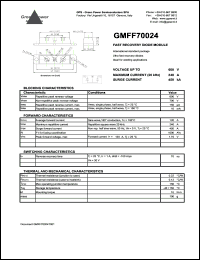 GMFF70024 Datasheet