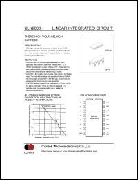 ULN2003 Datasheet