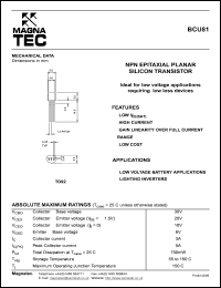 BCU81 Datasheet