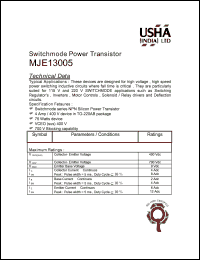 MJE13005 Datasheet