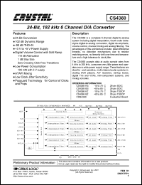 CS4360-KZ Datasheet