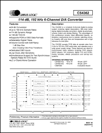 CS4362-BQ Datasheet