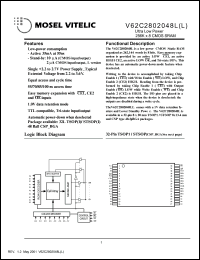 V62C2802048LL-100V Datasheet